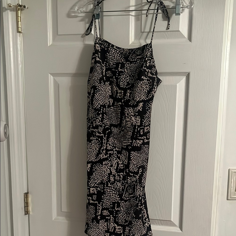 Zara Black and White Slip Mini Dress
